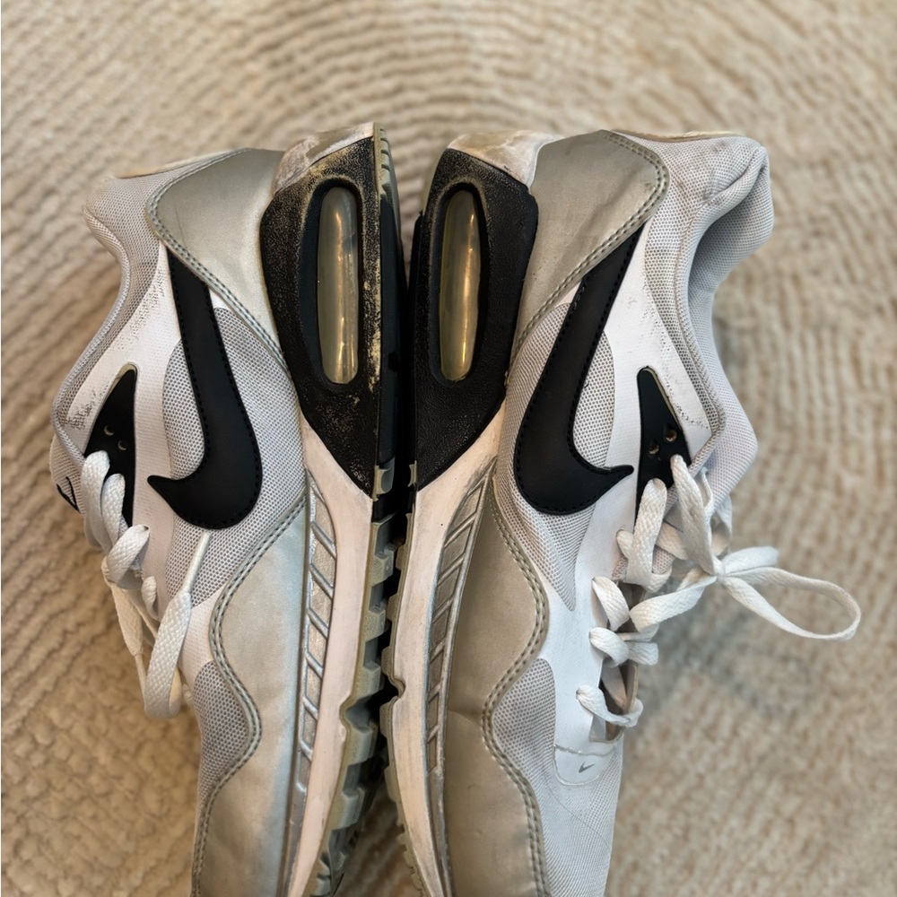 Nike White and Black AirMax Sneakers